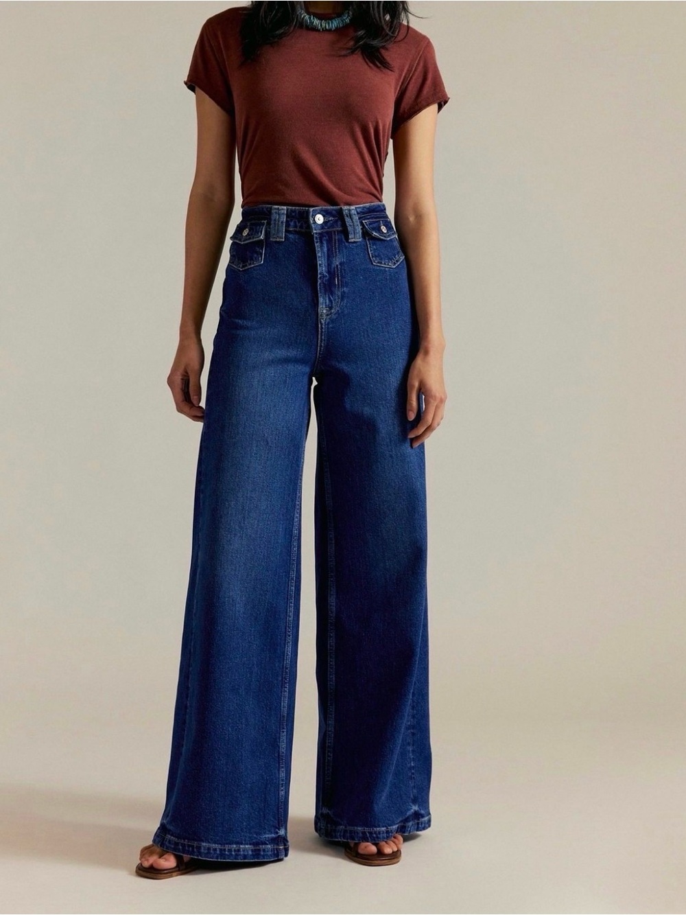WE THE FREE Kelle high rise palazzo NWT Size 30 Free People
